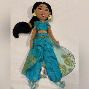 Disney Store Princess Jasmine Plush Doll 18” Aladdin Teal Outfit